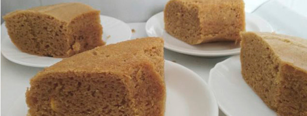 Sponge cake made of gofio and orange